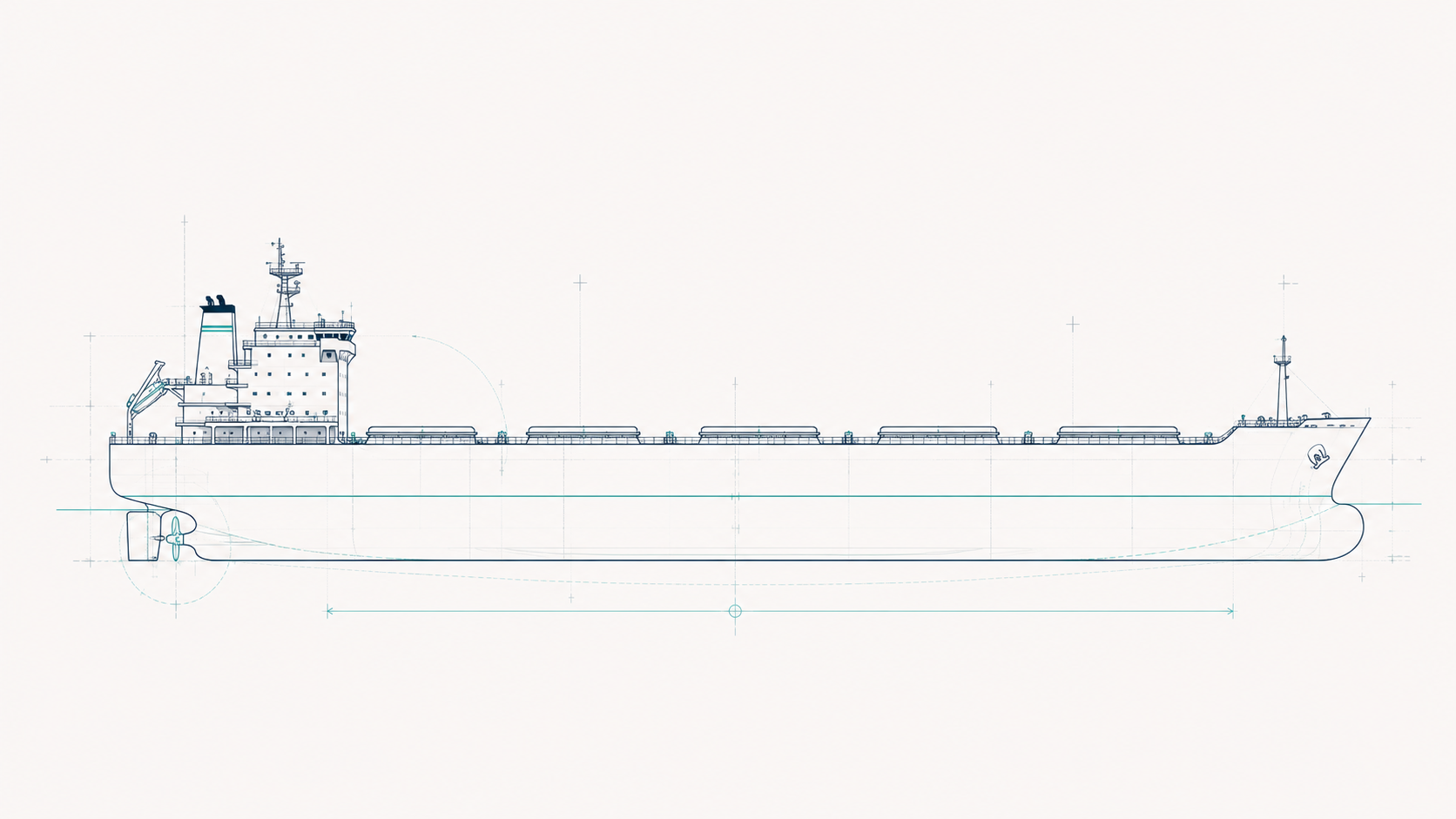 Bulk carrier — technical line drawing